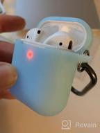img 1 attached to Protect Your AirPods In Style With Hamile'S Front LED Visible Silicone Case - Perfect For Both Men And Women, Compatible With AirPods 1 & 2, With Keychain In Trendy Yellow Green-Nightglow Green review by Isaac Maze