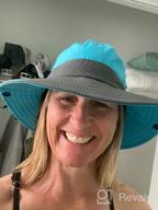 img 1 attached to Women'S Wide Brim Sun Hat UV Protection Bucket Mesh Boonie Beach Fishing Cap review by Kevin Mills