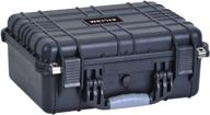 📷 meijia portable waterproof camera case with foam for drones, cameras, equipments, pistols - elegant black (15.98x12.99x6.85in) logo