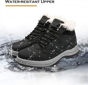 img 1 attached to Stay Warm And Safe With Visionreast'S High Top Snow Boots For Men And Women - Non-Slip Hiking Booties With Fur Lined Interior