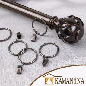 img 2 attached to Upgrade Your Curtains With KAMANINA 14 Pack Heavy Duty Bronze Curtain Rings And Clips
