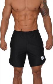 img 3 attached to YoungLA Men'S Running Shorts: Powerlifting Athletic Gym Workout - Size S Black