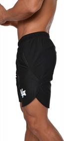 img 4 attached to YoungLA Men'S Running Shorts: Powerlifting Athletic Gym Workout - Size S Black