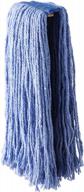 heavy duty cotton mop head replacement for commercial grade floor cleaning: yocada looped-open string wet mop head refill in blue (one pack) logo