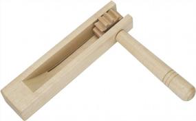 img 4 attached to Wooden Games Noisemaker Grogger Matraca Rattle Ratchet Sports Toys