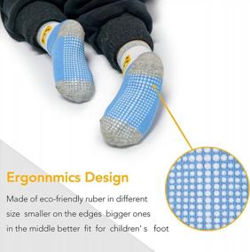 img 2 attached to Антискользящие носки для малышей с захватом, 6/12 пар уютных хлопковых носков для мальчиков, девочек, младенцев и детей от 1 до 9 лет