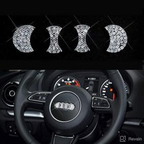 img 4 attached to Steering Decorative Diamond Accessories Compatible Interior Accessories