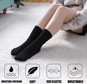 img 1 attached to Soft And Warm Women'S Winter Crew Socks In Thick Cotton For Maximum Comfort By SDBING