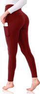 женские леггинсы с высокой талией и карманами для тренировок и бега - бесшовная спортивная одежда с контролем живота логотип
