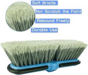 img 3 attached to 🚗 Gentle and Efficient: GIANT BEAR 10 Inch Soft Bristle Car Wash Brush Head for Scratch-Free Vehicles, Flow-Thru Design for Paint Protection, Fits Standard Acme 3/4” Trapezoidal Thread - Ideal for TV/Truck/Deck/Kitchen Cleaning Brush