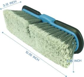 img 1 attached to 🚗 Gentle and Efficient: GIANT BEAR 10 Inch Soft Bristle Car Wash Brush Head for Scratch-Free Vehicles, Flow-Thru Design for Paint Protection, Fits Standard Acme 3/4” Trapezoidal Thread - Ideal for TV/Truck/Deck/Kitchen Cleaning Brush