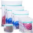 protect your delicates with plusmart's 14-pack mesh wash bags - perfect for laundry, baby items, shoes and more! logo