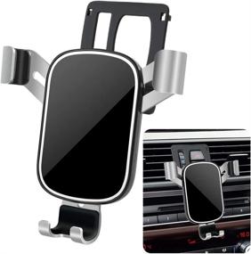 img 4 attached to 📱 LUNQIN Car Phone Holder for BMW 5 Series Sedan 5GT 520i 528i 535i F10 (2011-2016) [Case Friendly Design] Auto Accessories Navigation Bracket Interior Decoration Mobile Cell Mirror Phone Mount - Compatible with Large Smartphones