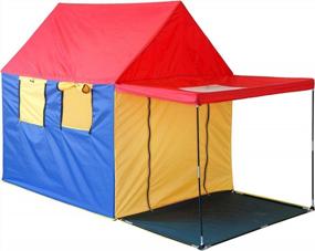 img 3 attached to GigaTent My First Summer House Play Tent: 4 Large Windows, Skylight Pitch Roof & Realistic Design - Easy To Set Up!