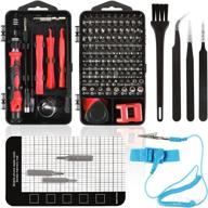 🔧 125-in-1 precision screwdriver set: complete phone repair tool kit for iphone, macbook, tablet, watch and more - magnetic driver bit, extension rod, flexible shaft, anti-static strap логотип