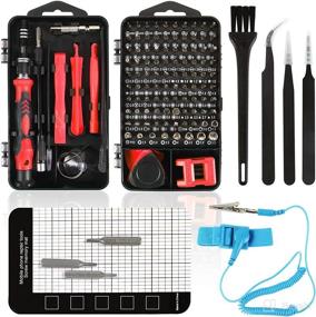 img 4 attached to 🔧 125-in-1 Precision Screwdriver Set: Complete Phone Repair Tool Kit for iPhone, MacBook, Tablet, Watch and More - Magnetic Driver Bit, Extension Rod, Flexible Shaft, Anti-Static Strap