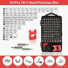 img 3 attached to 🔧 125-in-1 Precision Screwdriver Set: Complete Phone Repair Tool Kit for iPhone, MacBook, Tablet, Watch and More - Magnetic Driver Bit, Extension Rod, Flexible Shaft, Anti-Static Strap