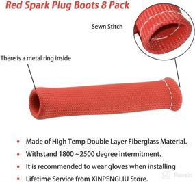 img 1 attached to 🔥 Ultimate Spark Plug Cover Wire Heat Protection: 2500 Degree High Temp Heat Tape - 8 Pack