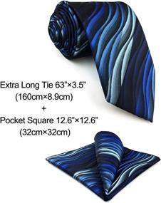 img 3 attached to 👔 Ripple Design Necktie: A Must-Have for Wedding & Graduation Attires - Ideal for Ties, Cummerbunds & Pocket Squares