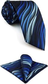 img 4 attached to 👔 Ripple Design Necktie: A Must-Have for Wedding & Graduation Attires - Ideal for Ties, Cummerbunds & Pocket Squares