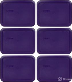 img 2 attached to Pyrex Bundle: 7210-PC 3-Cup Purple Plastic Food Storage Lids - 6 Item Set