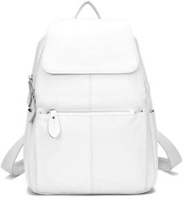 img 4 attached to Colors Leather Backpack Fashion Schoolbags Women's Handbags & Wallets ~ Fashion Backpacks