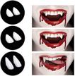 3 pairs of cpsyub cosplay vampire fangs - werewolf teeth for kids & adults | halloween party prop decoration logo