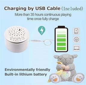 img 1 attached to 🐑 BEREST Rechargeable Dreamy Sheep: Baby Cry Sensor & Mom's Heartbeat, Lullabies & Shusher White Noise Machine – Nursery Decor Night Light Projector, Toddler Crib Sleeping Aid, Baby Shower Gifts Portable