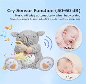 img 2 attached to 🐑 BEREST Rechargeable Dreamy Sheep: Baby Cry Sensor & Mom's Heartbeat, Lullabies & Shusher White Noise Machine – Nursery Decor Night Light Projector, Toddler Crib Sleeping Aid, Baby Shower Gifts Portable