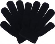 детские зимние перчатки: теплые и эластичные вязаные варежки для девочек и мальчиков - идеальны для холодной погоды логотип