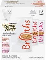 🐱 indulge your feline with purina fancy feast broths creamy flavors wet cat food complement: a palette of gourmet delights! логотип