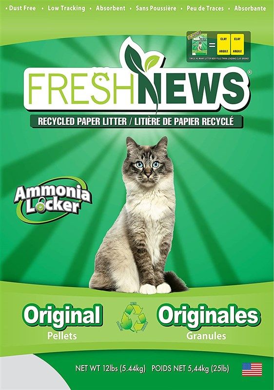 fresh news paper cat litter cats logo