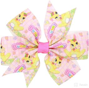 img 1 attached to 🐰 Easter Bunny Headband with Glitter Flower Rabbit Ears - Perfect Easter Gift (JHE06)