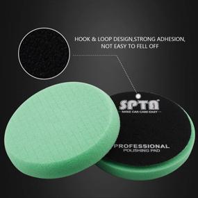 img 2 attached to 🚗 SPTA Green Heavy Cut Pad - 6.5 Inch Buffing Sponge Pads for Car Buffer Polisher - Ideal for Compound Buffing, Polishing, and Waxing - Compatible with 6 Inch 150mm Backing Plate - Set of 3