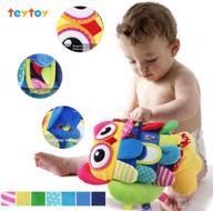 🦉 teytoy my first baby toys: owl-themed crinkle activity and teething toy with rattle and textures - perfect for sensory development! logo