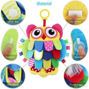 img 1 attached to 🦉 teytoy My First Baby Toys: Owl-themed Crinkle Activity and Teething Toy with Rattle and Textures - Perfect for Sensory Development!