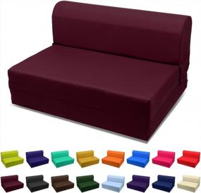 img 1 attached to Cozy Burgundy Full Sleeper Chair By Magshion Inc SC46 - 5X46X74 Dimensions