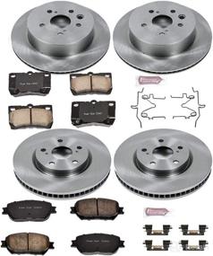 img 1 attached to Улучшенный SEO: набор передних и задних тормозов Power Stop KOE4072 Autospecialty - оригинальные тормозные диски и керамические накладки.