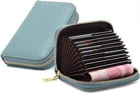 img 4 attached to Stay Organized And Stylish With Earnda'S RFID Leather Credit Card Holder And Compact Coin Purse For Women
