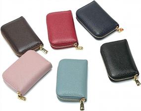 img 1 attached to Stay Organized And Stylish With Earnda'S RFID Leather Credit Card Holder And Compact Coin Purse For Women