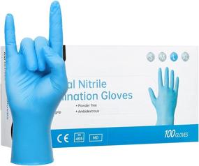 img 4 attached to 🧤 Cleace Blue Disposable Nitrile Gloves, 3Mil, Large Size, Latex-Free & Powder-Free – 100pcs/Box for Home, Cleaning, and Food Handling