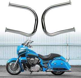 img 4 attached to Fits 2022 Indian Challenger Limited Chief Vintage 2014-2020 Rear Highway Bars Saddlebag Crash Guards For Chieftain 116 111 - Roadmaster Elite Classic (Chrome Bar)