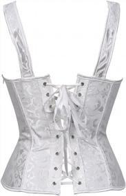 img 2 attached to Stylish Lace-Up Corset Top For Women - Sexy Overbust Shapewear And Bustier