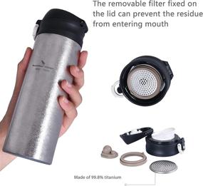img 1 attached to Double-Layer Vacuum Titanium Water Bottle - Boundless Voyage 380Ml For Men And Women, Perfect For Coffee, Tea, And Other Drinks - A-Ti3008D