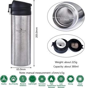img 3 attached to Double-Layer Vacuum Titanium Water Bottle - Boundless Voyage 380Ml For Men And Women, Perfect For Coffee, Tea, And Other Drinks - A-Ti3008D