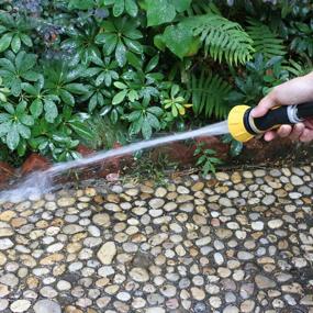 img 1 attached to Get Powerful And Leakproof Watering With STYDDI Fireman Style Spray Nozzle For Garden Hose