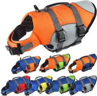 🐶 emust dog life jacket: sporty design with high buoyancy and rescue handle, ideal for small to large dogs – perfect pet floatation vest for lake boating and beach fun логотип