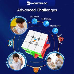 img 2 attached to Monster Go 3Ai MG356 Smart Cube — интеллектуальное отслеживание, синхронизация и движения с приложением CubeStation (стандартный пакет)