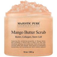 🥭 discover the luxurious exfoliating power of majestic pure mango butter scrub logo