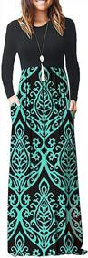 img 2 attached to AUSELILY Women's Long Sleeve Loose Plain Maxi Dresses with Pockets - Casual and Stylish Long Dresses
